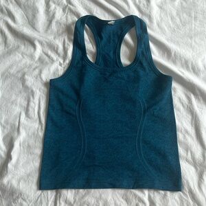 Lululemon Swiftly Tech Racerback Tank Top - Race length - Royal Blue w/ design